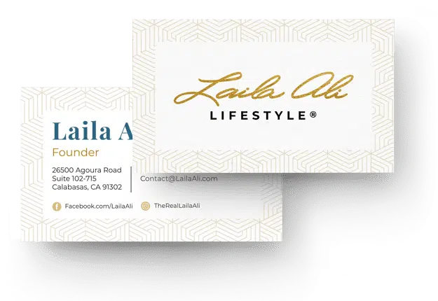 Laila Ali Business Card