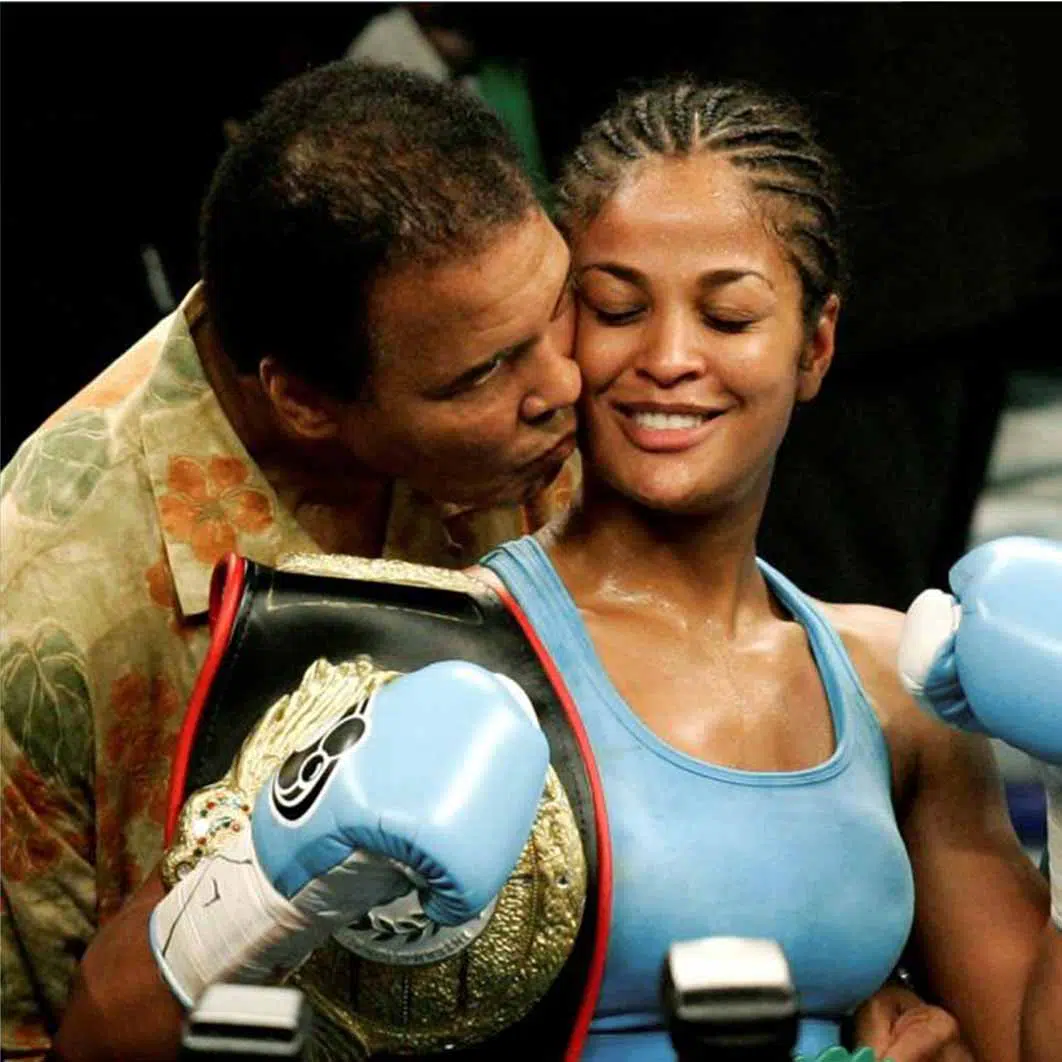 Laila Ali with Muhammad Ali