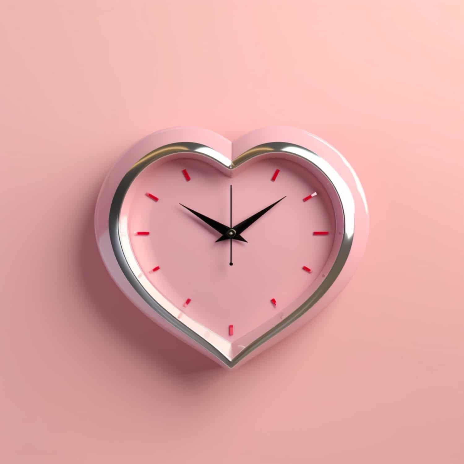 Heart-shaped clock